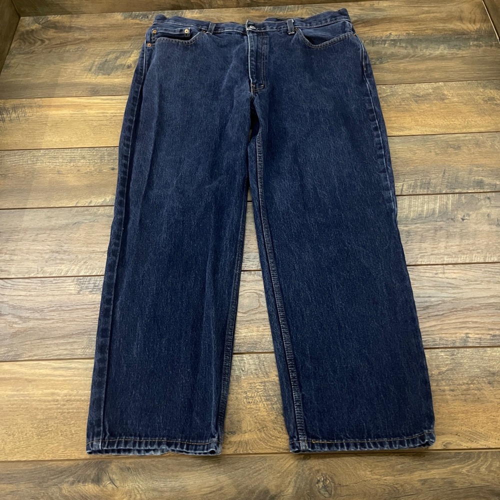 Levi 550 Relaxed Fit Tapered Leg Dark Wash Blue Jeans Mens 40x30 Work Western